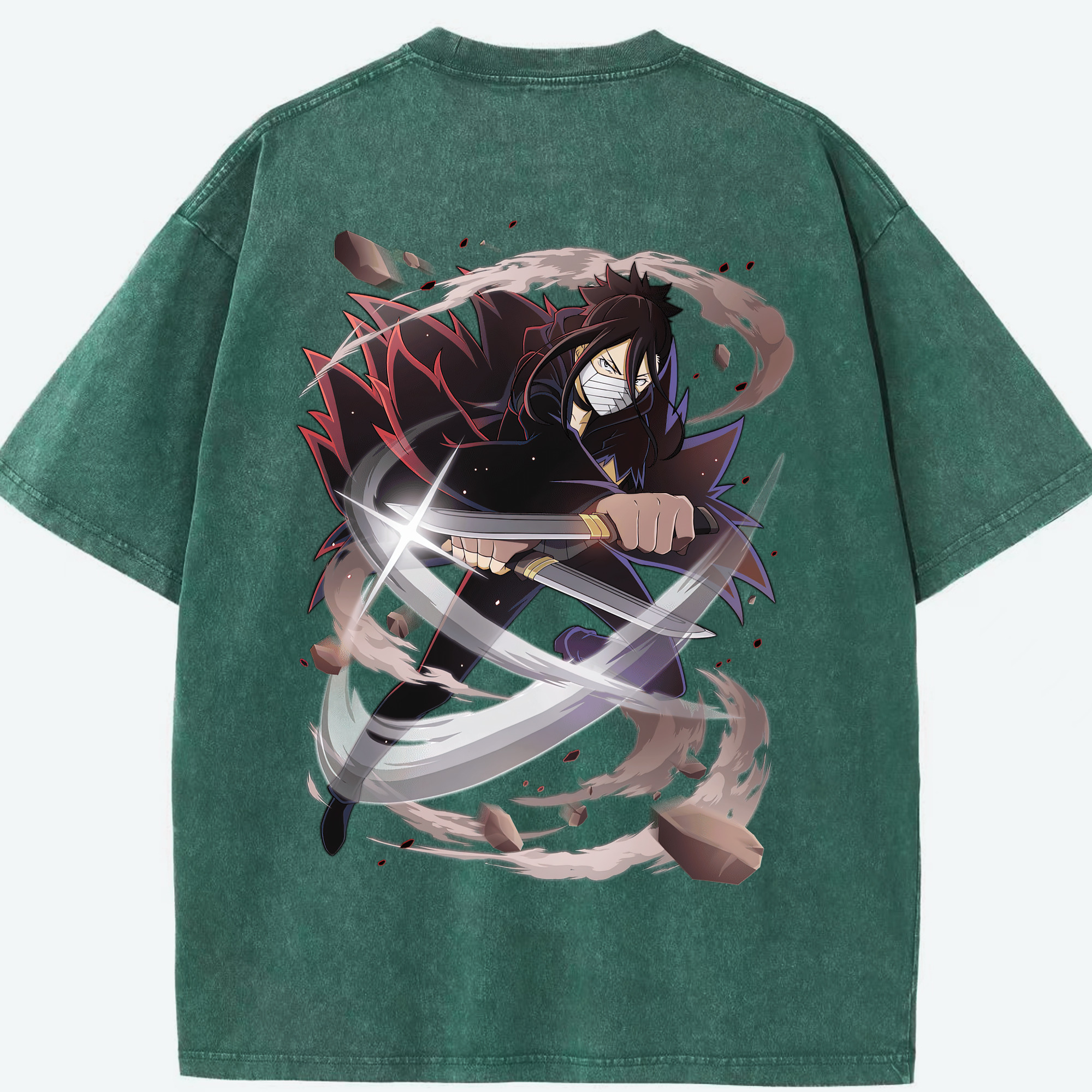 （画像用） 文豪ストレイドッグス Bungo Stray Dogs 綿100% ヴィンテージ風 半袖Tシャツ（背面プリント）